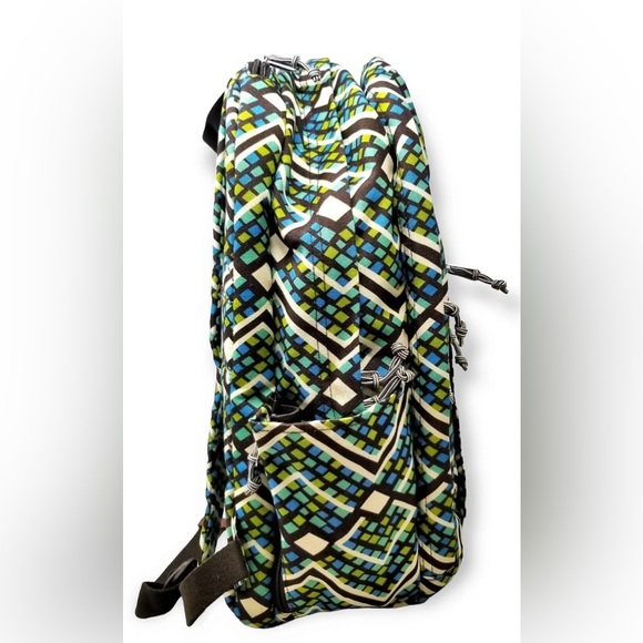 VERA BRADLEY 12176 Geometrical Patterned Backpack Book Bag- Multicolor - Picture 2 of 9